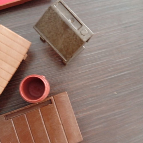 Playmobil Western accessories used, rare church desk included