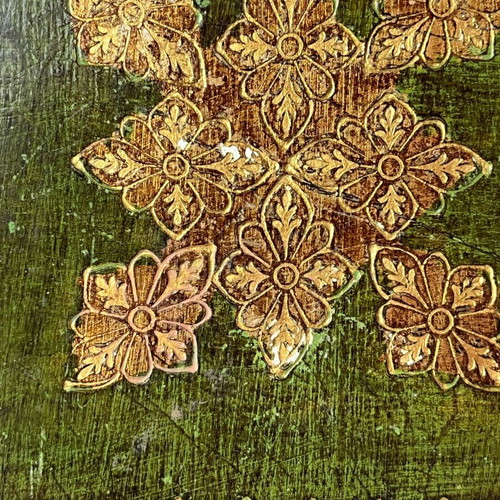Κοσμηματοθήκη vintage ιταλική Florentine style μεταχειρισμένη, πράσινη-χρυσή