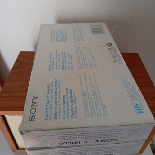 Sony VHS video cassettes 180min, pack of 2, sealed