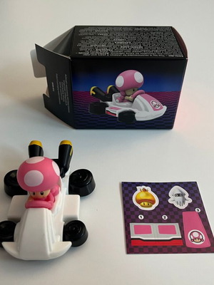 Toadette Kart figure new from McDonald's Mario Kart 8 Deluxe Happy Meal Set 2024