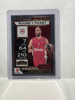 2025-26 Panini Contenders Euroleague Vassilis Spanoulis карта нова