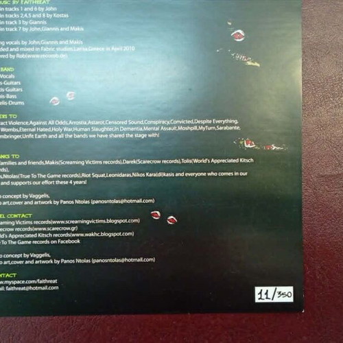 Faithreat Thrashing With The Stars 7’ vinyl like new, Greek thrash metal