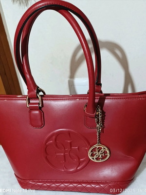 Guess handbag used, red with minor wear