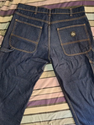 Chopper Style Jeans pants, Bike Shed, size L, blue