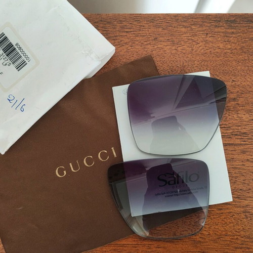 Gucci 3127/6 sunglasses white oversized square frame with gradient lenses like new