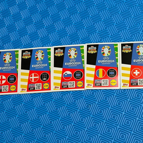 Match Attax football cards like new, collection of 5 cards