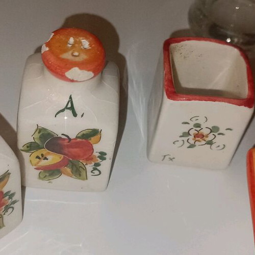 Salt pepper toothpick holder and napkin holder Hatzigiannis used
