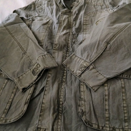 Kids jacket khaki gray like new, size 122-128 cm