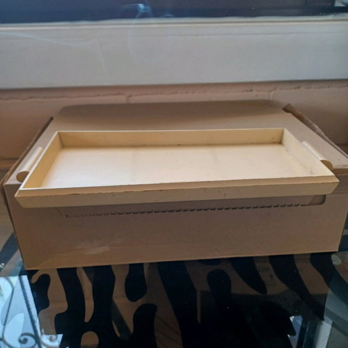 Wooden decorative tray used with Opal Schleiflack inscription