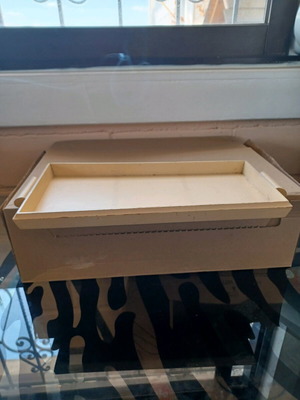 Wooden decorative tray used with Opal Schleiflack inscription