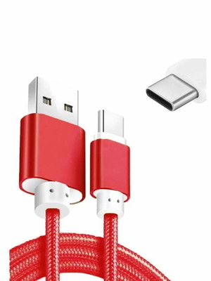 Καλώδιο φόρτισης USB Type C κόκκινο 164cm νέο