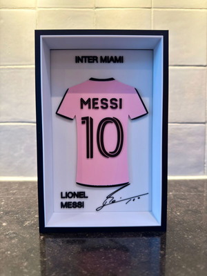 Διακοσμητικό Κάδρο 3D Printed Messi Inter Miami Κατόπιν Παραγγελίας