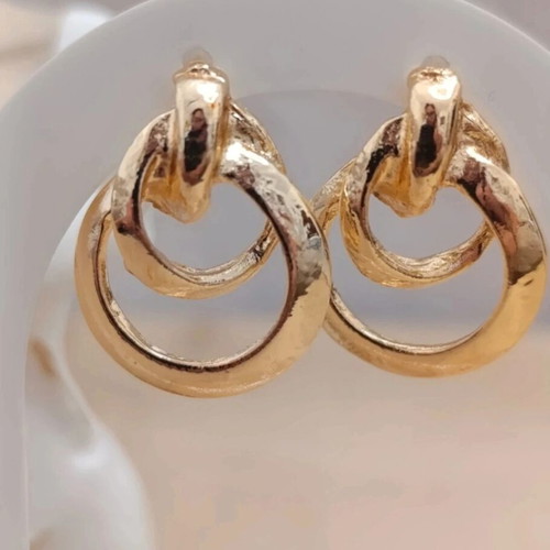 Copper gold earrings new, water resistant