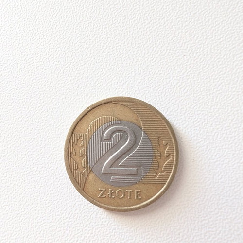 2 Złote coin used, Poland 1995 bimetallic