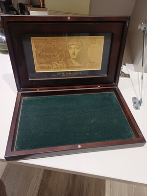 Golden Memories Greek Banknote in Pure Gold Sheet like new