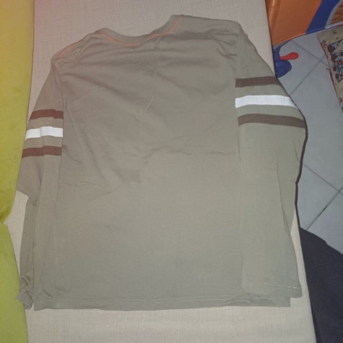 Yigga Teen Long-Sleeve Shirt 152/158 like new, khaki with Warriors 59 print