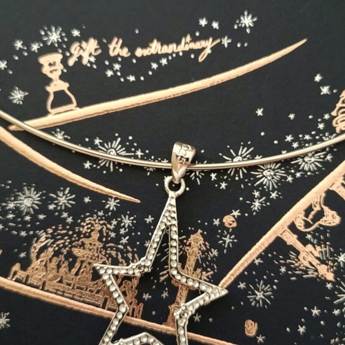 Silver choker with star 925 and artificial zircon