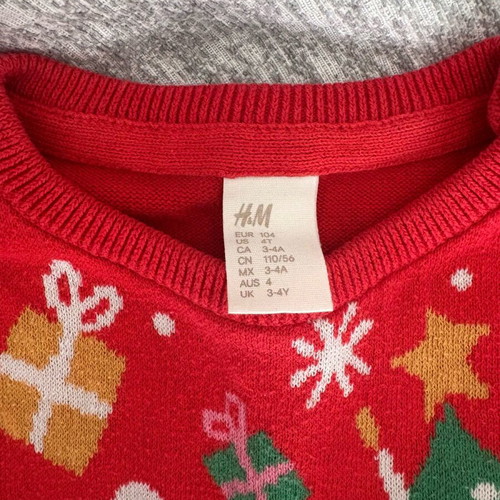 H&M Christmas sweater pullover 3-4 years 104 cm used