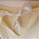  Λευκό cream πουλόβερακι με σχέδιο πλάτης one size