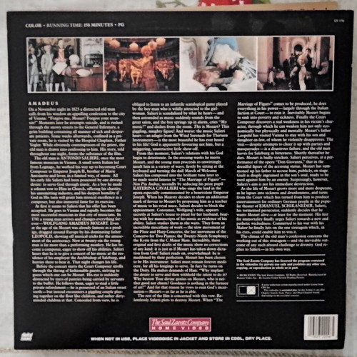 Amadeus 1984 LaserDisc like new, drama