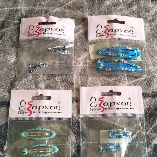 Hair clips new, pack of 8, blue