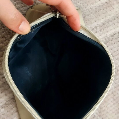 Domus leather toiletry bag beige like new