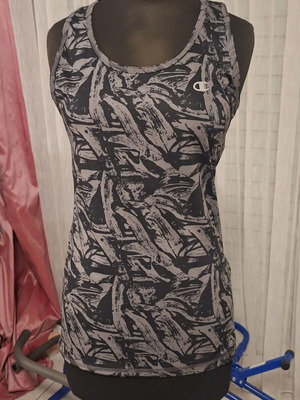 Champion sports top size L used, Dry tech, black and gray