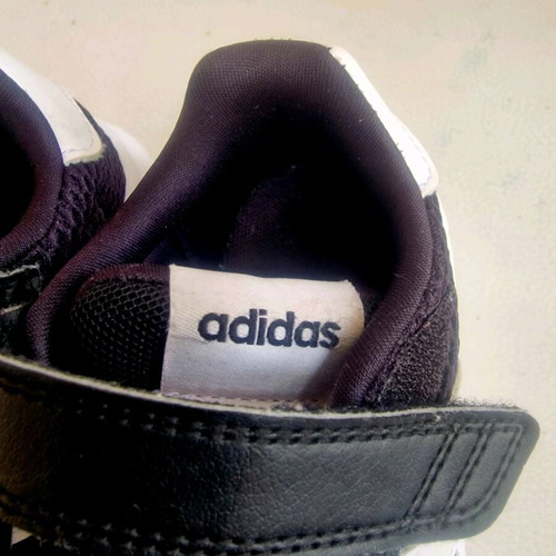 Adidas children's sneakers size 27 black and white like new