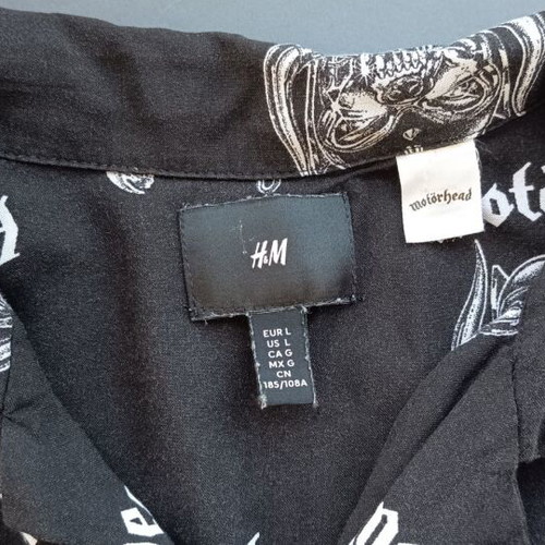Motörhead shirt used, H&M, black and white, size L, slim fit