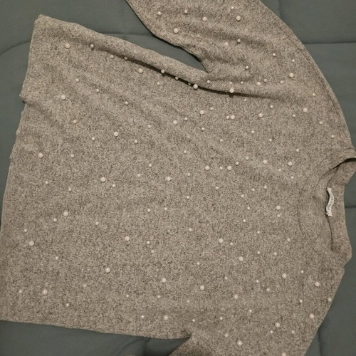 Zara blouse with pearls used, size S