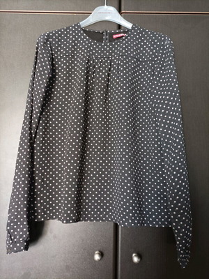 Energiers girls' blouse no.16 polka dot grey with pink like new