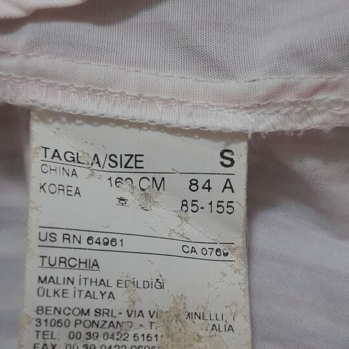 United Colors of Benetton women's shirt, white with soft pink stripes