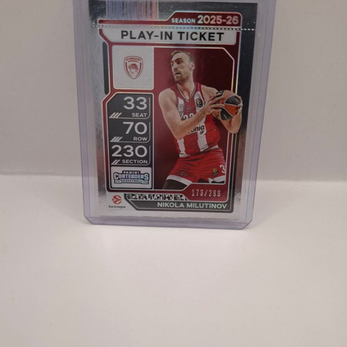 2025-26 Panini Contenders EuroLeague Nikola Milutinov card like new