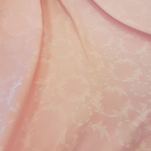Pink jacquard fabric, double-sided, 1.80m width