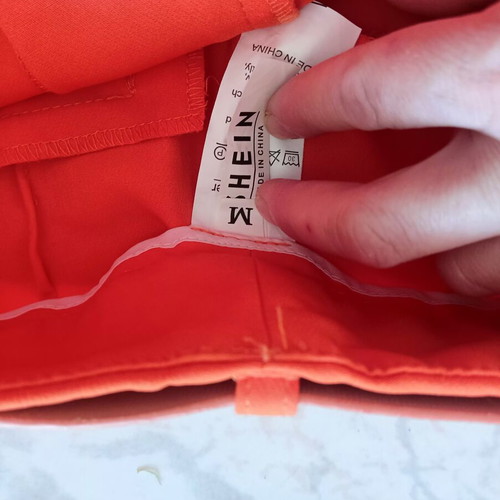 Zara women's tops and Shein orange pants set