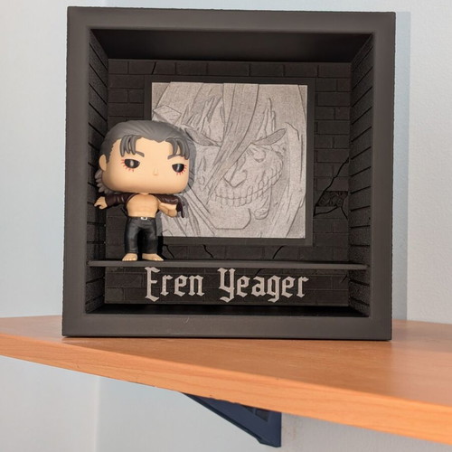 Display Box with Shelf Eren Yeager Attack on Titan Made-to-Order