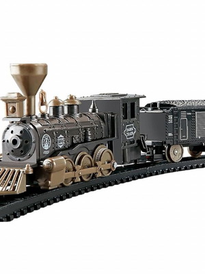 Classic retro train with rails new, set of 16 pieces