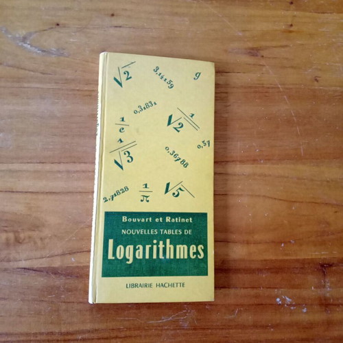 Logarithmic tables used, 1957 edition, French language