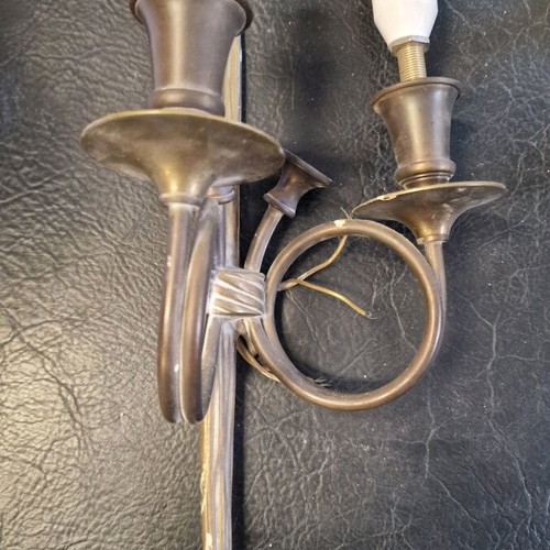 Vintage brass wall light used
