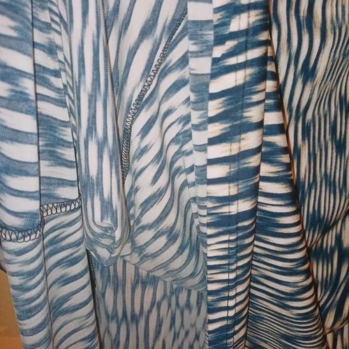 Midi skirt new, elastic waist, white and blue, sizes XXL-4XL