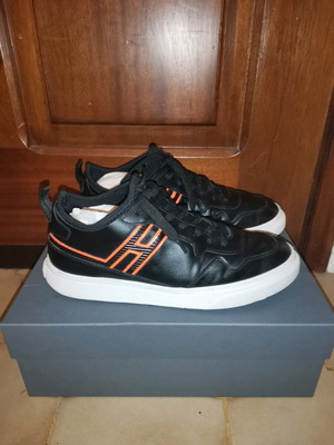 Hogan H365 Shoes Like New Black with Orange Detail Size 40