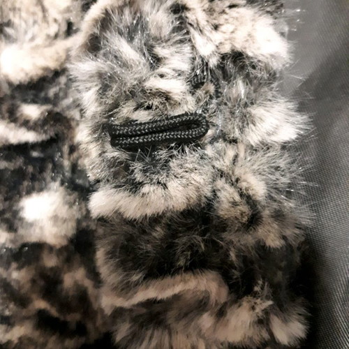 Oscar faux fur short jacket used, gray, size 50 (L)