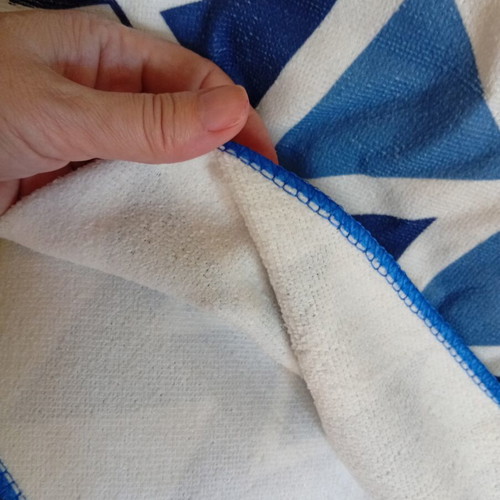 Round beach towel 1.80x1.80 m new, blue pattern