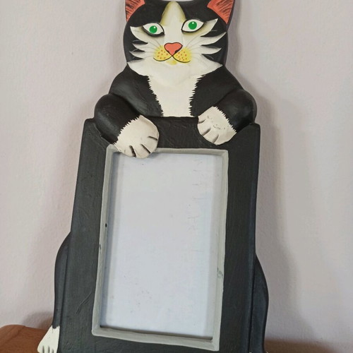 Cat Wooden Frame 26 cm, new, hanging