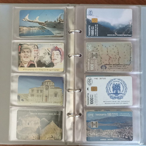 Phone card collection used, 42 pieces with album