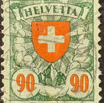 Γραμματόσημο Ελβετίας 1924 μεταχειρισμένο, υψηλής αξίας