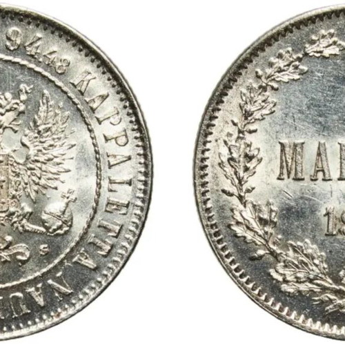 1 Markka 1915 S UNC-Mint State Coin