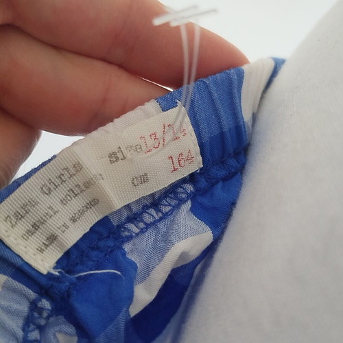 Zara checked dress new with integrated belt for girls 13-14 years
