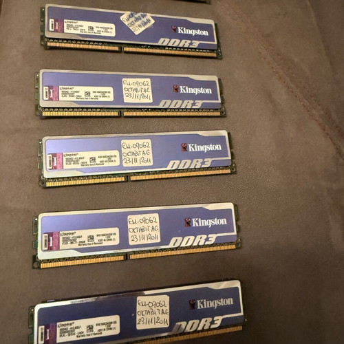 Kingston HyperX Blu 12GB DDR3 RAM used, 6x2GB 1600MHz
