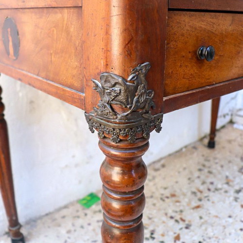 Antique Italian Secretaire Desk 1790–1820, handmade, used